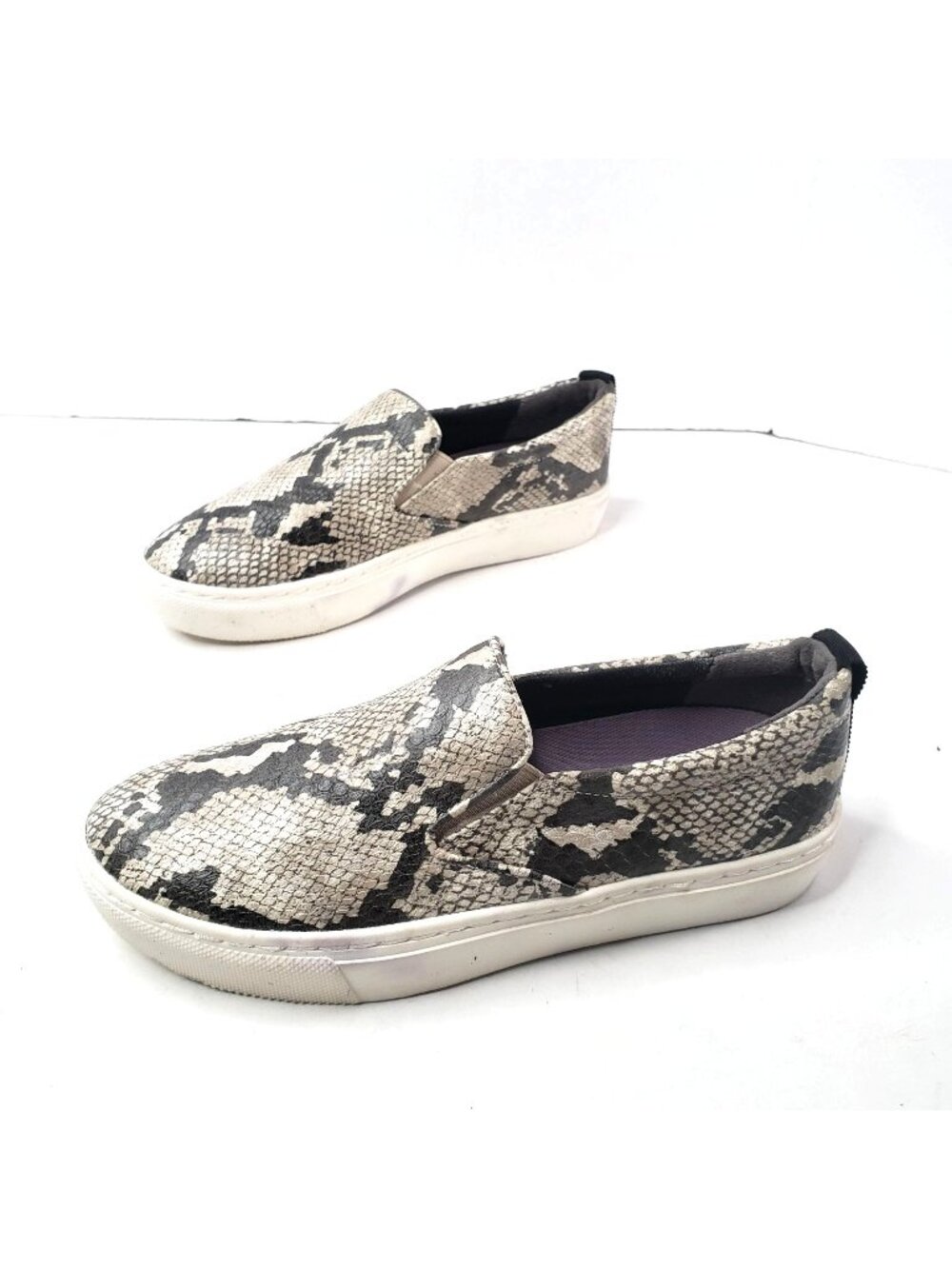 Dr. Scholl's Slip On Sneakers Size 6 Snake Print Comfort Platform Casual Shoes